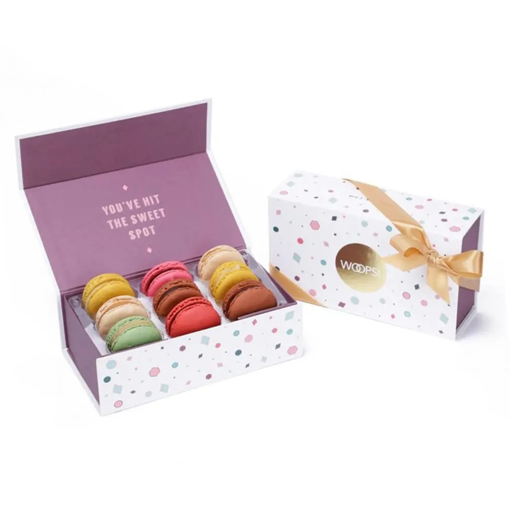 Luxury Magnetic Closure Sweet Candy Chocolate Macaroon Cookie Gift Box for Wedding